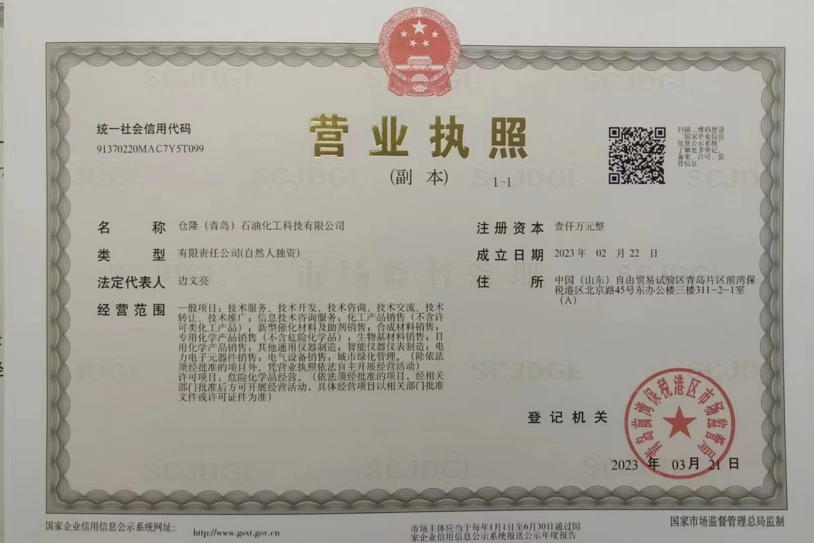 公司营业执照